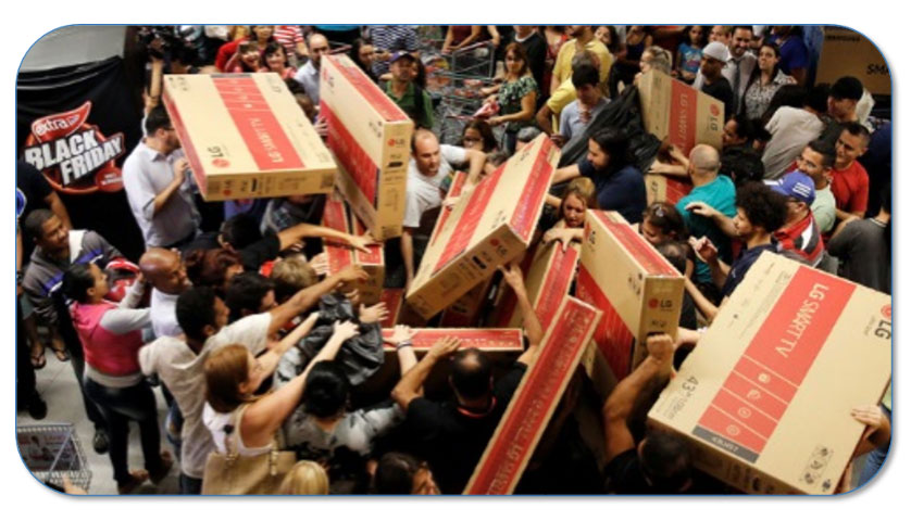 Overvolle winkels bij Black Friday