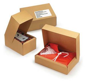 Caja plegable automontable