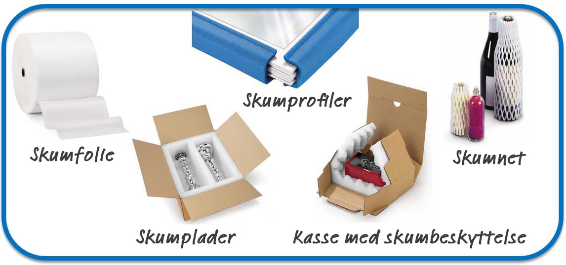 Skumfolie i forskellige udgaver