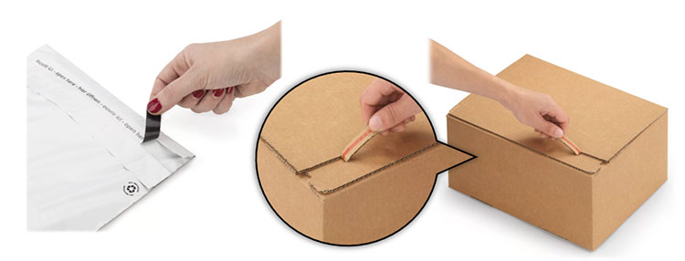 Easy-to-open pouches and cases
