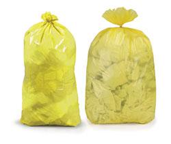 Heavy duty yellow bag with gussets