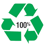One of the eco-friendly labels for recycled products