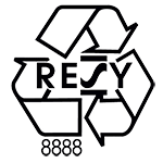 RESY symbol for paper or cardboard packaging