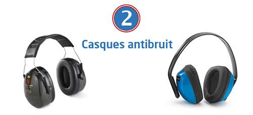 Casques antibruit en tant que protection auditive