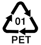 PVC or polyethylene terephthalate
