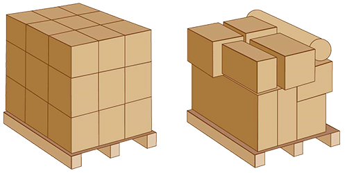 Omwikkel al je pallets met een homogene en/of licht uitstekende lading met bijvoorbeeld CAST-rekfolie.