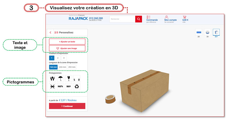Rajaprint : visualisez votre création en 3D