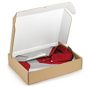 Caja postal con cierre reforzado interior blanco