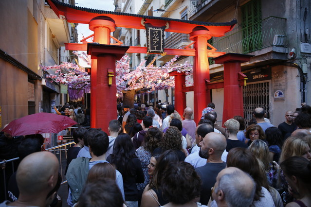 Barcelona 15/08/2015 Fiestas de Gracias. Calle Verdi con el tema Japon tradicional Foto : Alvaro Monge