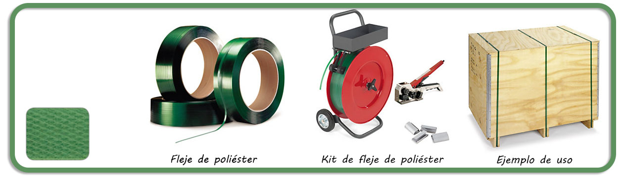 Fleje de poliéster, producto de embalaje reciclado