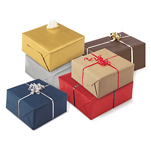 Papel kraft de envolver regalos clásico marrón