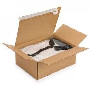 Caja de cartón montaje instantáneo y cierre adhesivo canal simple RAJA®