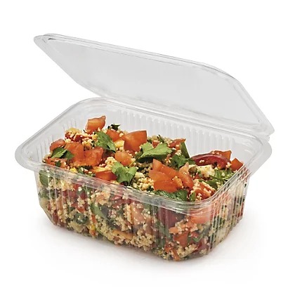 Envase plástico con tapa bisagra RAJA®