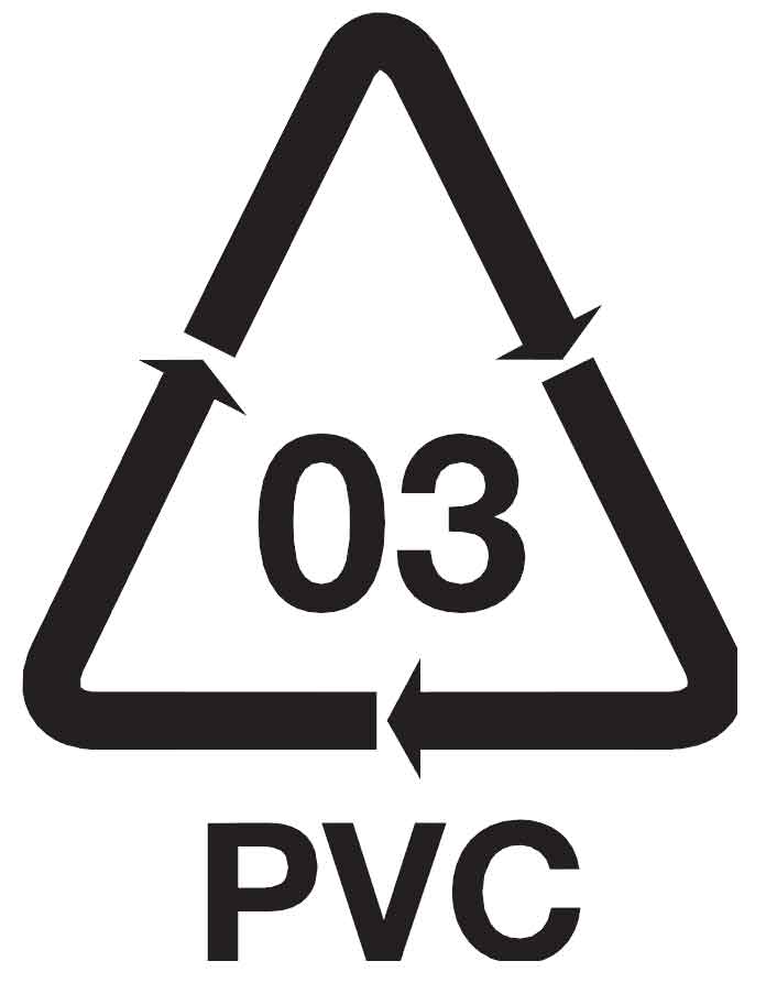 Cloruro de polivinilo de PVC - Símbolo etiqueta